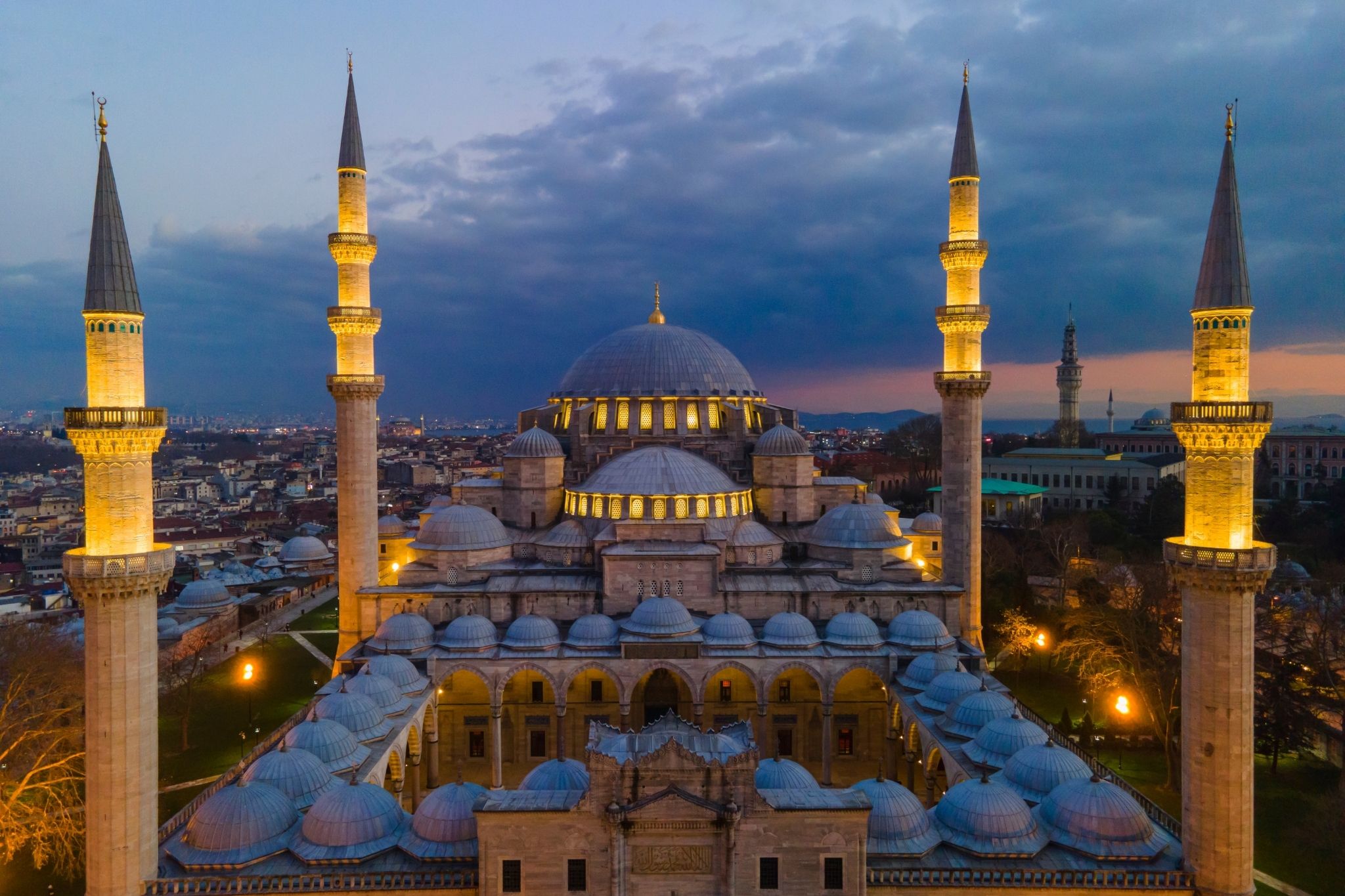 Süleymaniye Camii'nin havadan görüntüsü.